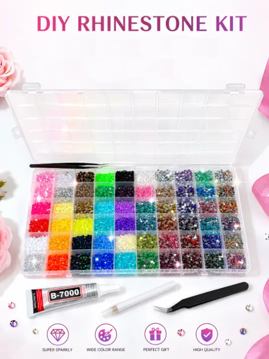 Colorful DIY Resin Rhinestone Kit 60 colors
