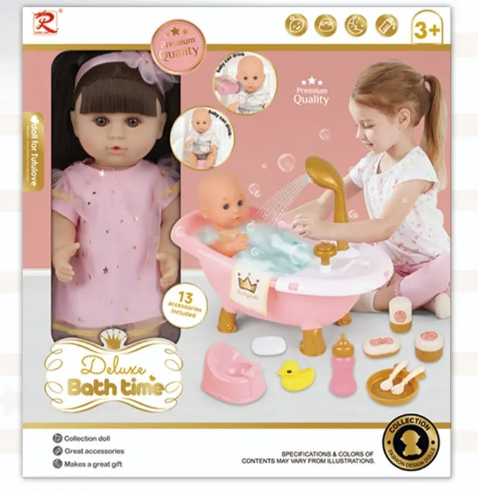 Deluxe Bath Time Doll Set