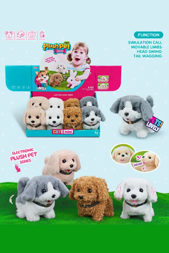 Plush Mini Pet Dog - 1 Pc