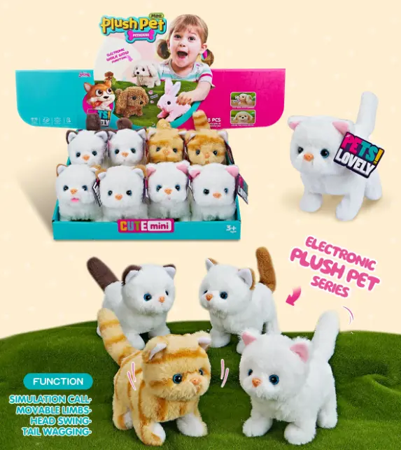 Plush Mini Pet Cat - 1 Pc