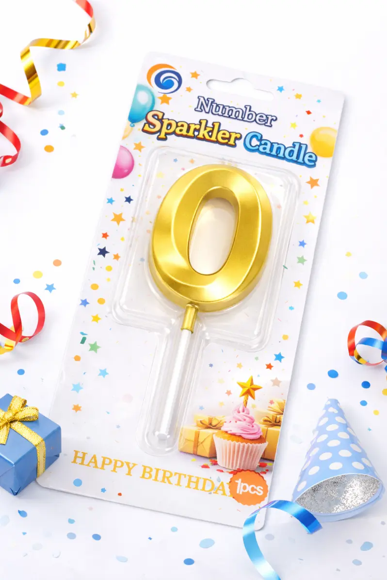 Happy Birthday Number Candle 0