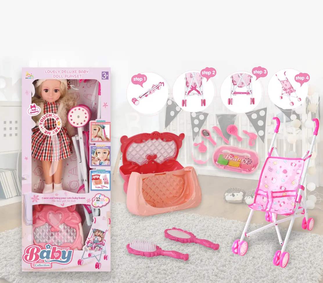 Baby Doll With Stroller