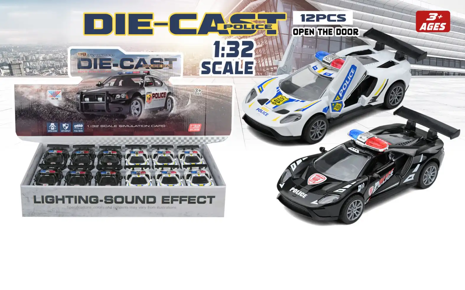 Die Cast Police Car  - 1 Pc