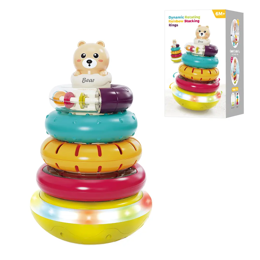 Dynamic Rotating Rainbow Rings
