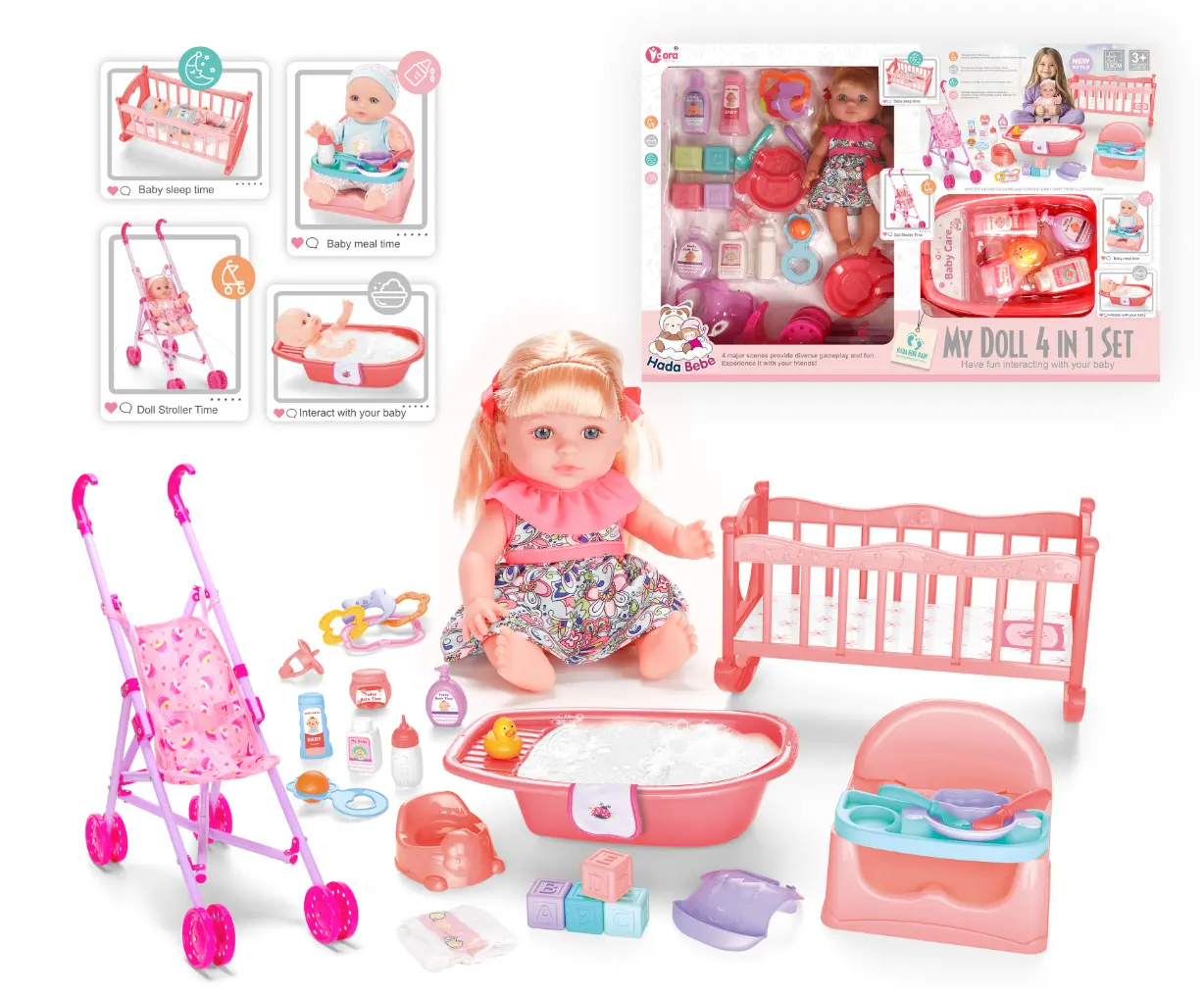 Doll 4 In 1 Set 