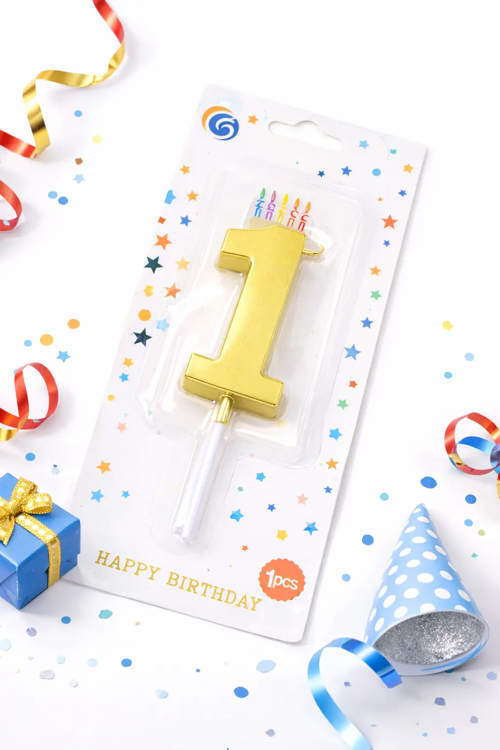 Happy Birthday Number Candle 1 (6.5cm)