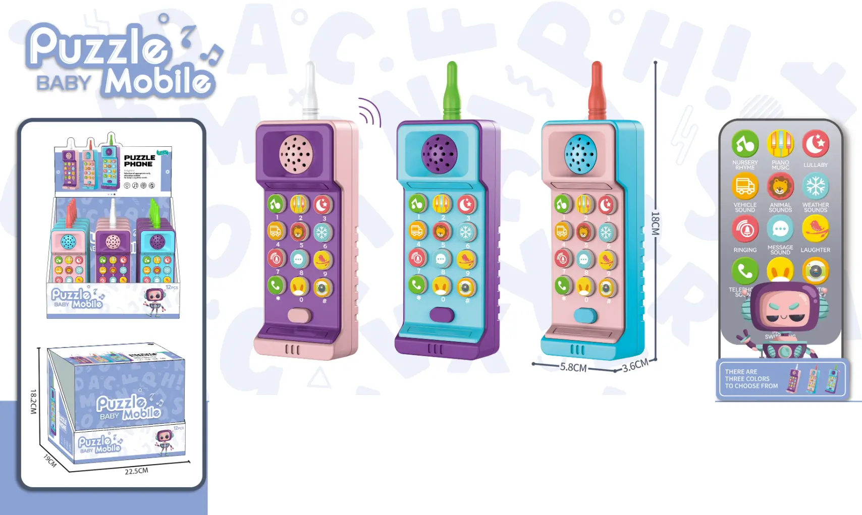 Puzzle Baby Mobile  - 1 Pc