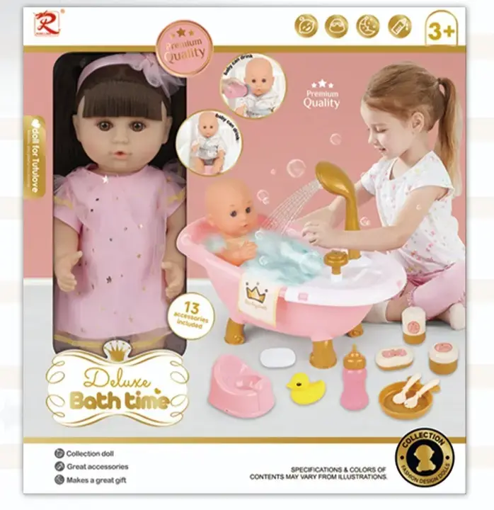 Deluxe Bath Time Doll Set