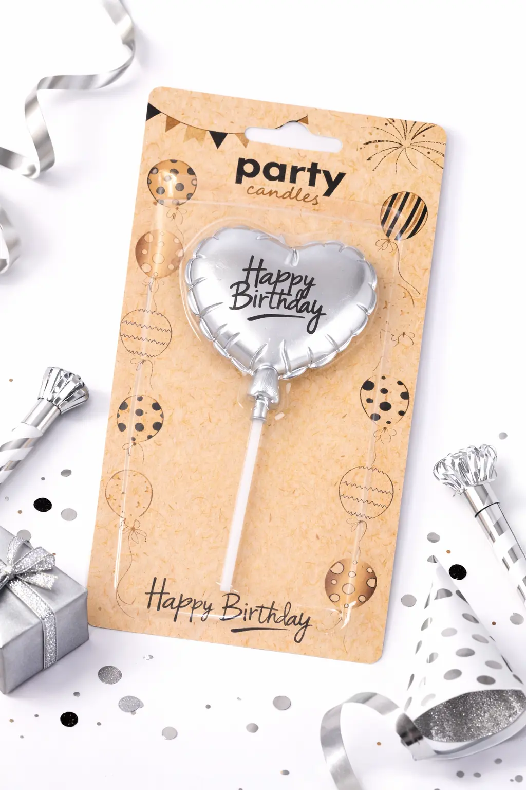 Happy Birthday Heart Candle 