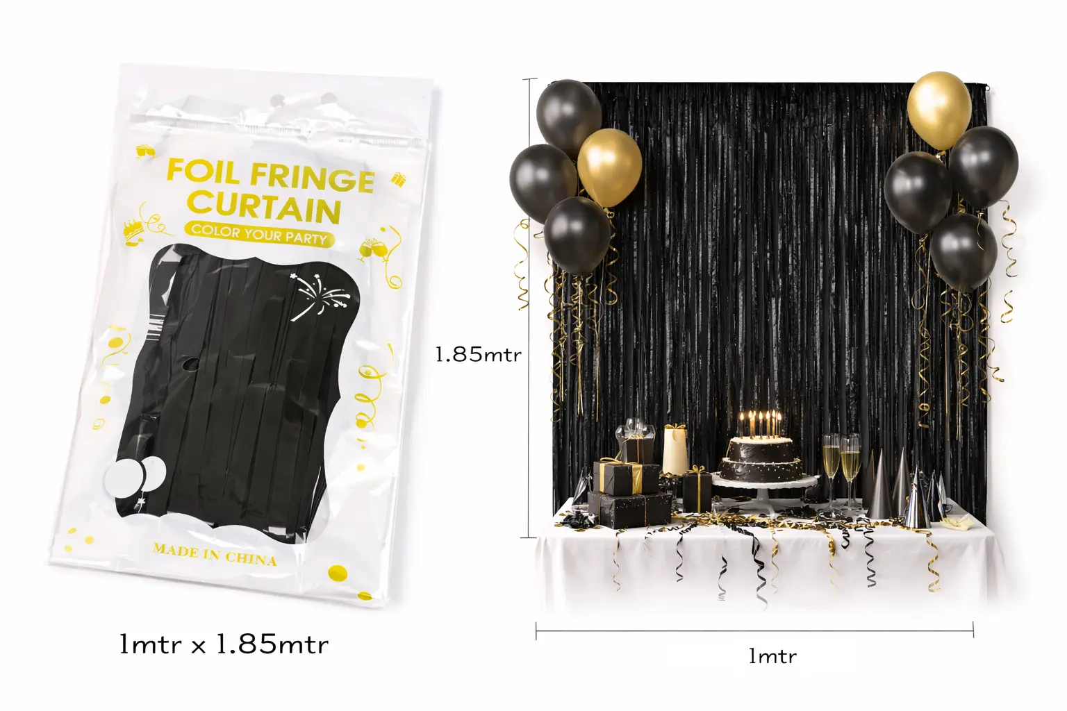 Foil Fringe Curtain Party Decoration 